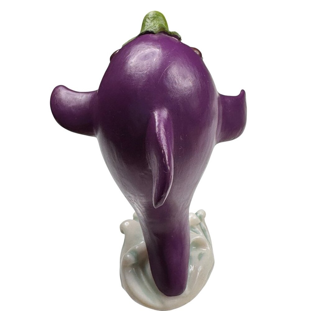 Enesco Home Grown 2007 Eggplant Purple Porpoise #4008129 Resin Retired Rare Gift - Picture 3 of 13